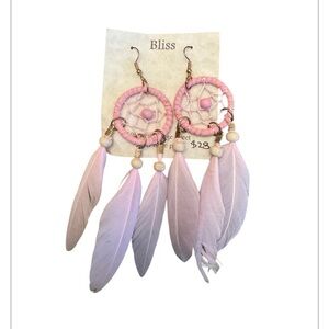 Bliss Pink Dreamcatcher Earrings